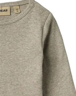 Wheat Langærmet Rib Body Spencer Gravel melange Discount