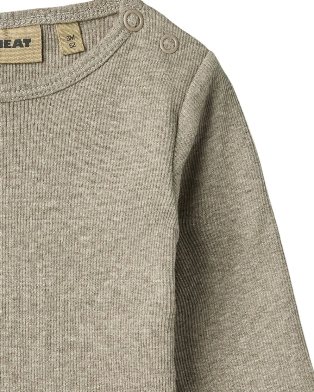 Wheat Langærmet Rib Body Spencer Gravel melange Discount