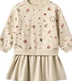 Langærmet Sweat Kjole Maggie>Wheat Best