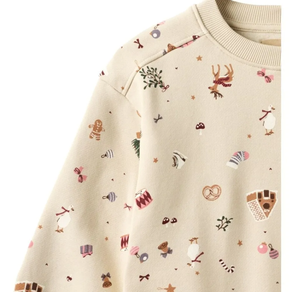 Langærmet Sweat Kjole Maggie>Wheat Best