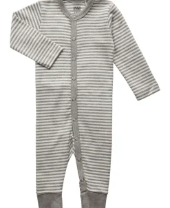 Magasin du Nord Collection Laurits 9G baby bodysuit Light grey mel / star white stripe New