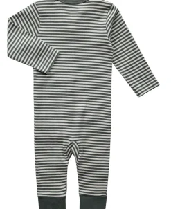 Magasin du Nord Collection Laurits 9G baby bodysuit Balsam green / star white stripe New