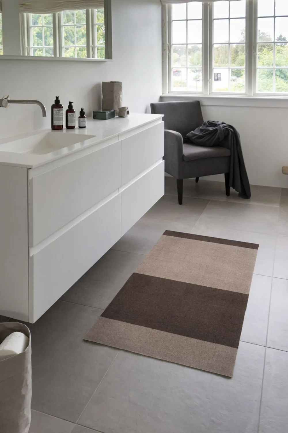 Tica Copenhagen Løber, 67x120 cm, stripes-horizon sand/brun