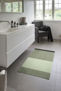 Løber, 67x120 cm, stripes-horizon lys/støvet og mørkegrøn><noscript><img width=