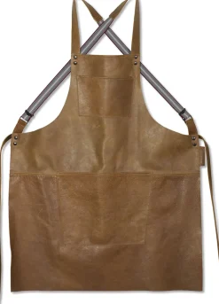 Læderforklæde Suspender Serie Apron Vintage Camel>DutchDeluxes Online