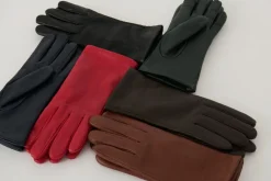 Læderhandsker med uld><noscript><img width=