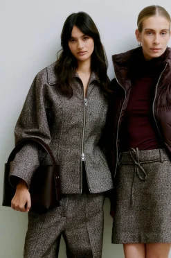 Second Female Leata Leather Bag Chocolate plum Discount