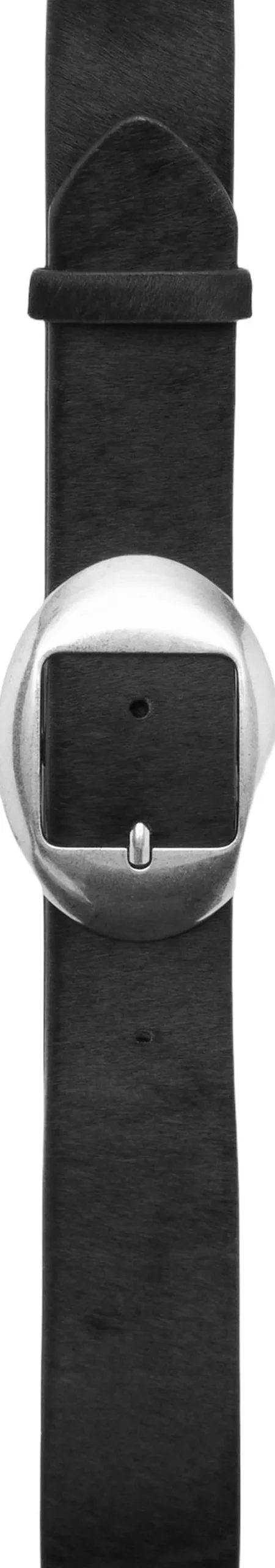 Dame MANGO Leather fur belt