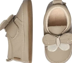 Melton Leather v. slippers butterfly Natural