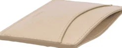 MANGO Leather-effect card holder Light beige Outlet