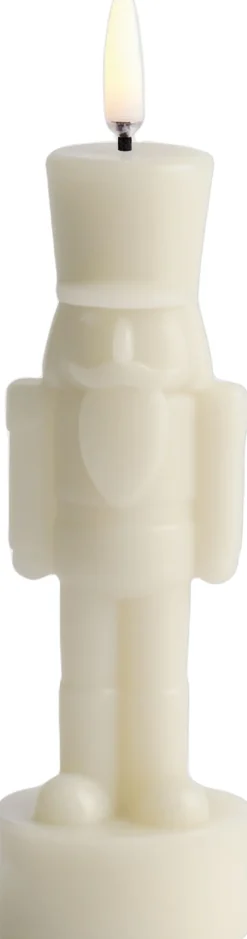 Uyuni LED candle, Nutcracker, Oyster grey, Smooth, 6x16,5 cm Online