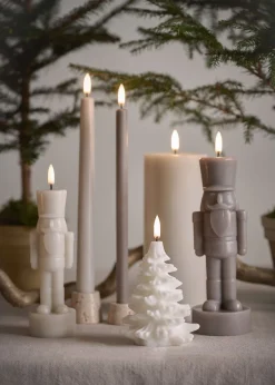 Uyuni LED candle, Nutcracker, Sandstone, Smooth, 7x21 cm New