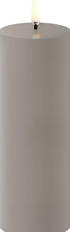 Uyuni LED pillar candle, Sandstone, Smooth, 5,8x15,2 cm