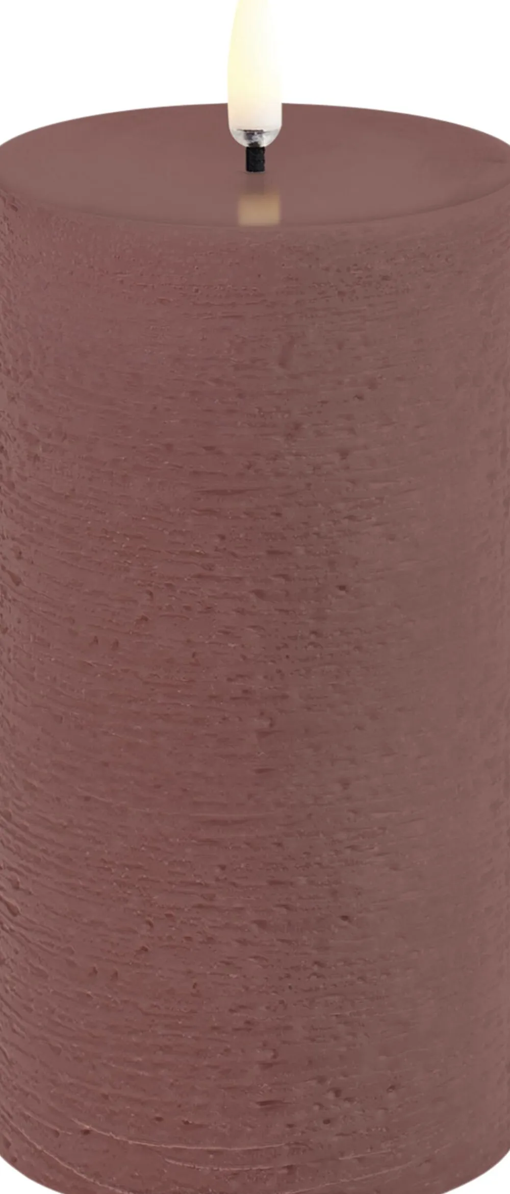 LED pillar candle, Terracotta, Rustic, 7,8x15,2 cm>Uyuni Outlet