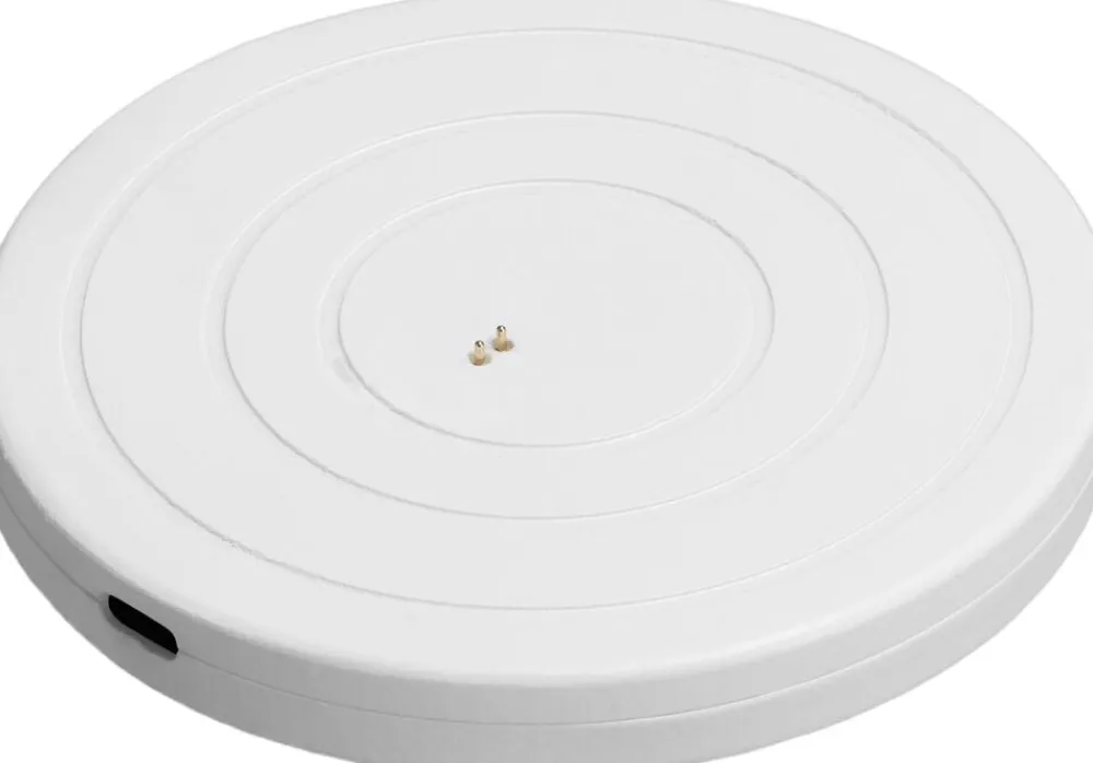 LED rechargeable base, Round, USB-C, White, 10x10 cm>Uyuni Discount