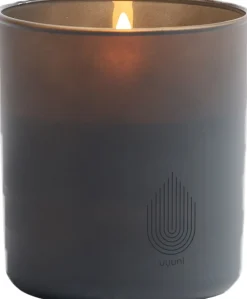 Uyuni LED rechargeable glass candle, Grey, 9,2x10,2 cm Discount