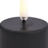 Uyuni LED tealight premium 400~, Plain black wax, Smooth, 4x21 cm Discount