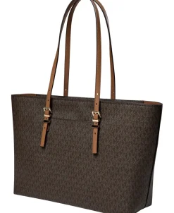 Michael Kors LG EW TZ TOTE Brn/acorn Sale