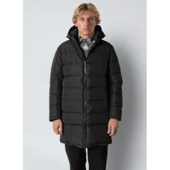 Fat Moose Liam Puffer Long Jacket Black New