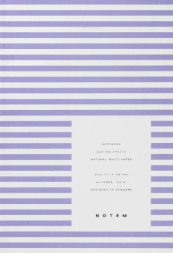 Notem Lille notesbog, lavendel striber