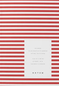 Notem Lille notesbog, røde striber