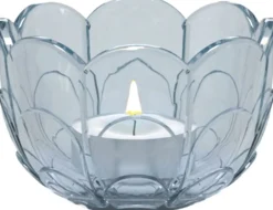 Holmegaard Lily Fyrfadsstage Ø7 cm blue iris