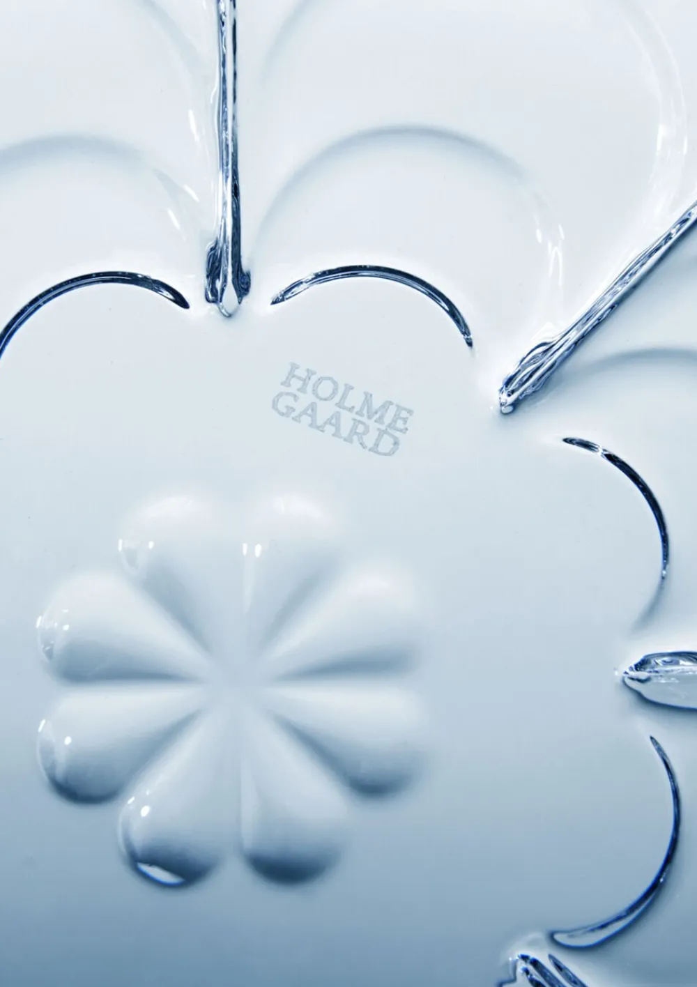 Holmegaard Lily Fyrfadsstage Ø7 cm blue iris