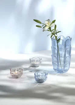 Holmegaard Lily Fyrfadsstage Ø7 cm blue iris