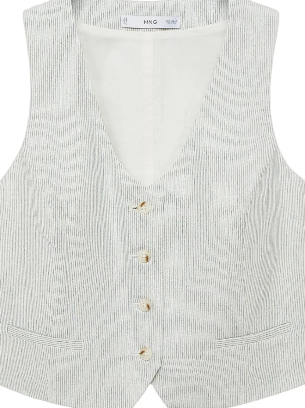 Linen-blend suit waistcoat>MANGO Sale