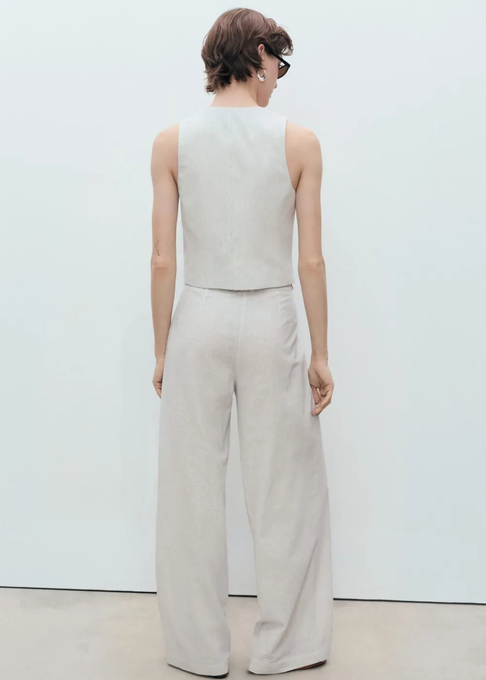 Linen-blend suit waistcoat>MANGO Sale