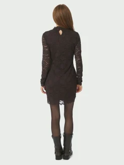 Neo Noir Lizette Laceflower Dress Chocolate brown Clearance