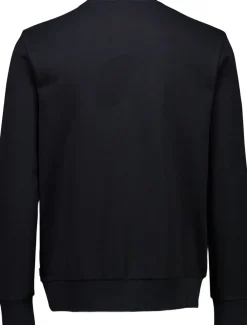 Lindbergh Logo chest print o-neck sweat Sort