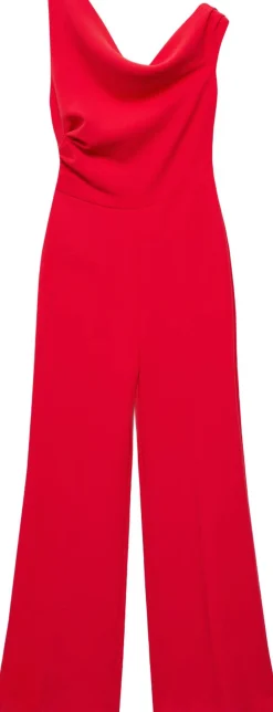 Dame MANGO Long asymmetrical draped jumpsuit