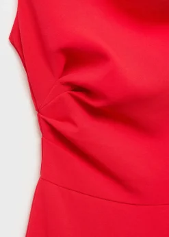 Dame MANGO Long asymmetrical draped jumpsuit