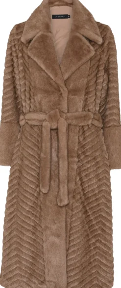 Micha Long Coat_ Luxury Fur Camel