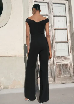 Long jumpsuit with asymmetrical nec><noscript><img width=
