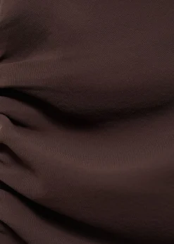 Long jumpsuit with draped neck and><noscript><img width=