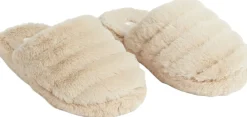 Ted Baker LOPSEY Faux Fur Mule Slipper Natural New