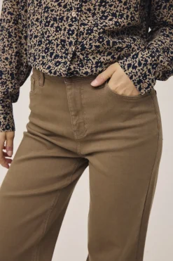 Lova M127 Højtaljet jeans med brede ben - Økologisk bomuld GOTS><noscript><img width=