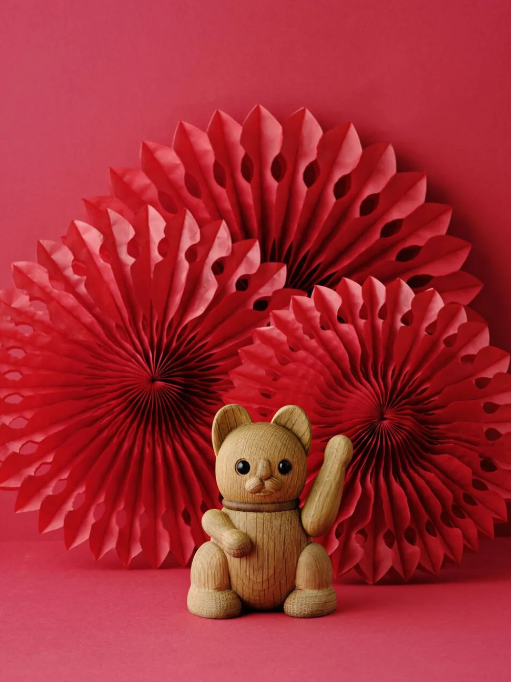 Lucie Kaas Lucky cat - oak Clearance