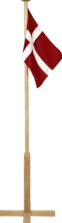 Langkilde & Søn Luksus Egetræs Flagstang med Dannebrog Online