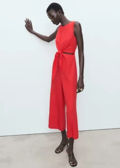 Dame MANGO Lyocell jumpsuit with cut-out and k