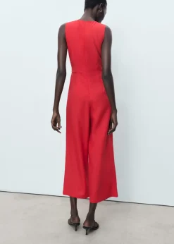 Dame MANGO Lyocell jumpsuit with cut-out and k