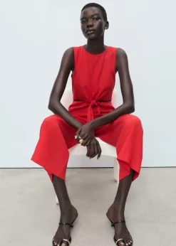 Dame MANGO Lyocell jumpsuit with cut-out and k