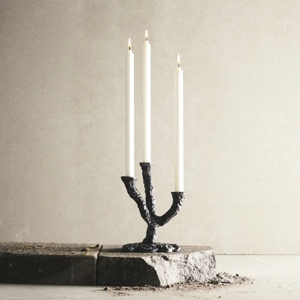 Lysestage Ava - Antik Mørk Grå>Muubs Best