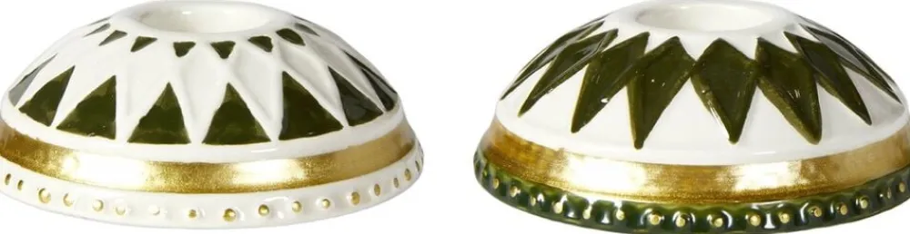 Speedtsberg Lysestage m/harlekin 2ass D8x3 keramik New