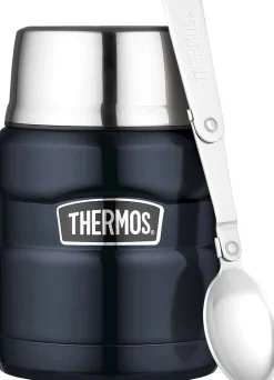 Thermos Madtermoflaske Stainless King 470 ml mørkblå stål New
