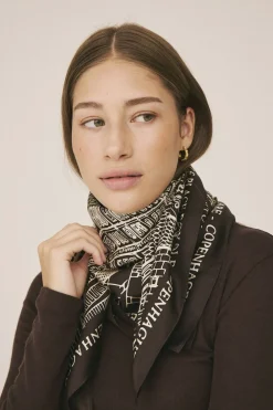 Magasin du Nord Collection Magasin Iconic Scarf 83x83cm Coffee bean Discount