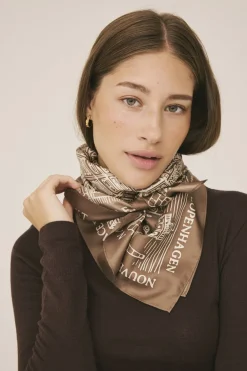 Magasin du Nord Collection Magasin Iconic Scarf 83x83cm Dark sand Outlet