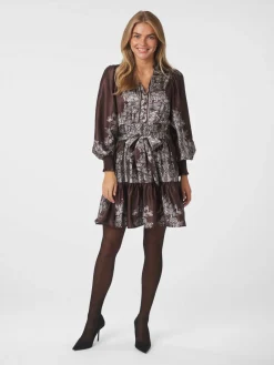 Dame Neo Noir Malfida Paisley Border Dress